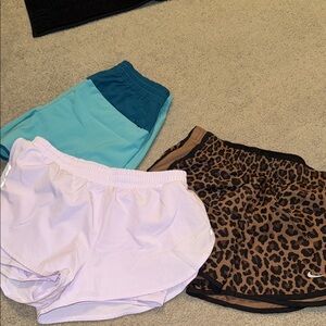 Shorts Set in Light Purple, Teal, and Leopard Print